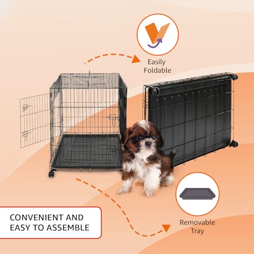 Amazon Basics 42 Wire Crate with Wheels - Image 5 of 9
