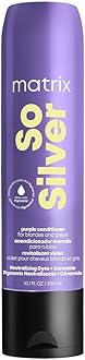 So Silver Purple Conditioner - Removes Brassy Yellow Undertones, Color Depositing & Toning, Pigmented Conditioner For Blondes and Greys, Vegan