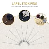 HEALLILY Corsage Pins 20Pcs Metal Brooch Sticks with Clutches for Diy Jewelry Making Craft Accessories Suitable for Buttonholes Hat Scarf - Image 6