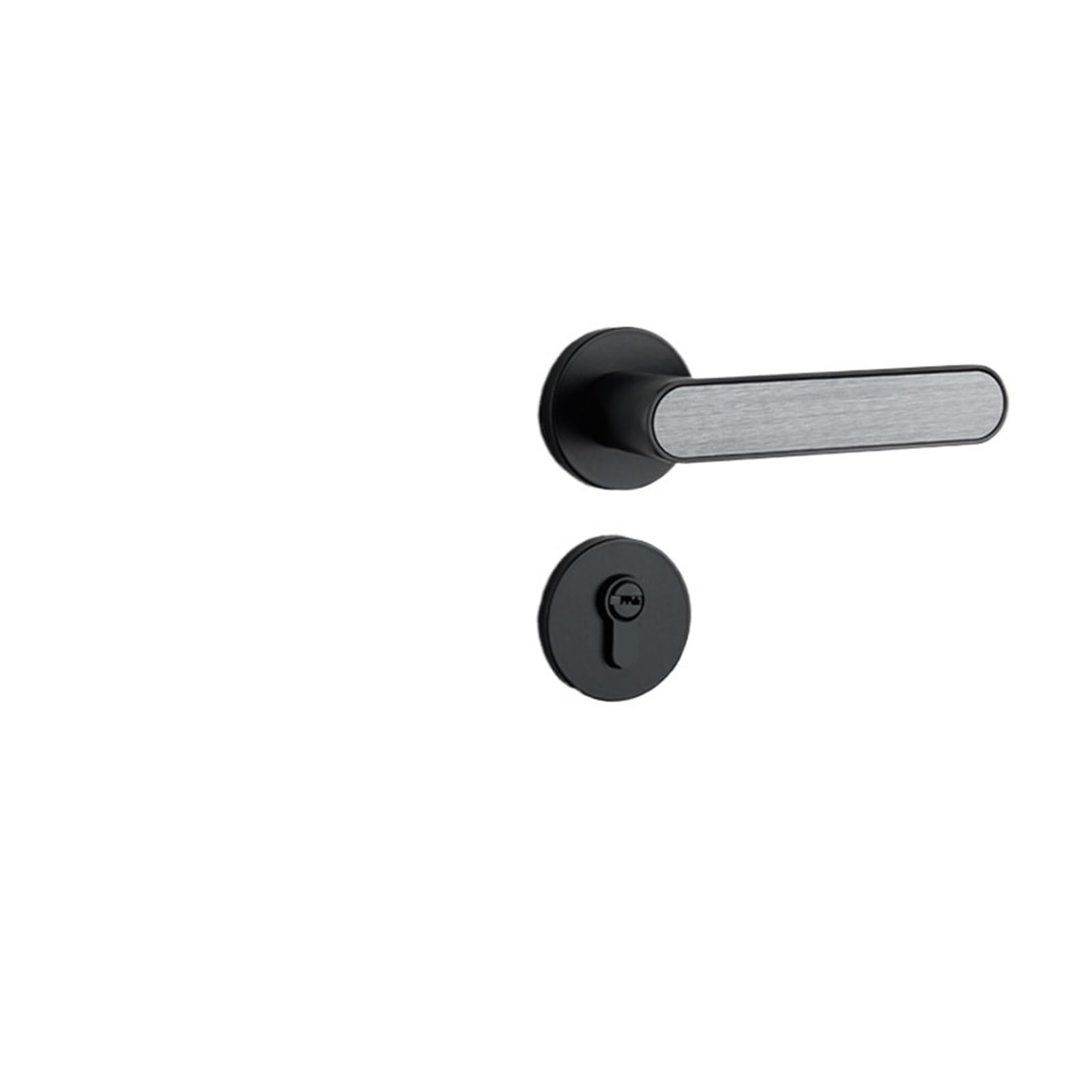 NYRXRYTCA Indoor Door Lock Bedroom Door Lock Household Black Magnetic Silent Door Handle Modern Minimalist Ecological Wooden Door Lock(A silent 35-50mm)