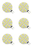 Eficiencia: el voltaje de trabajo es de 8 voltios a 30 voltios en corriente CA o CC/15 x 5050 LED (5 mm x 5 mm), emite 200 lúmenes, 3,75 W, paquete de 6