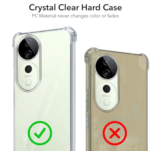 Image of Jkobi Shockproof Crystal-Clear Back Cover for Vivo T3 Ultra (Anti Yellow Case | Drop & Camera Protection | Hard Polycarbonate)