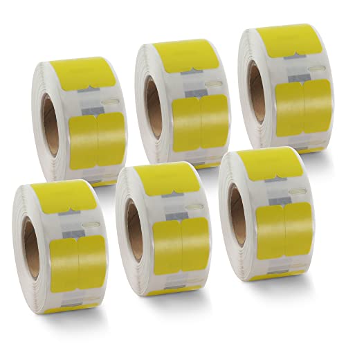 BETCKEY, 6 Rolls Yellow Small Multi-Purpose Labels Compatible with DYMO 11353(S0722530), 13mm x 25mm