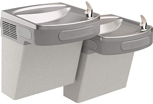 Elkay EZSTL8LC Versatile Wall Mount Bi-level ADA Cooler Non-filtered Refrigerated Light Gray Granite