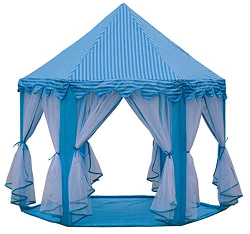 Goyal’s Baby Kids Dream Castle Theme Play Tent House for Children Play Indoor Outdoor Games, Big Size 1-10 Years (Blue)