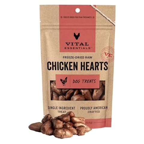 Vital Essentials Chicken Hearts Freeze-Dried Dog Treats Cover