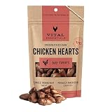 Vital Essentials Freeze Dried Raw Chicken Hearts Dog Treats, 1.9 oz Bag