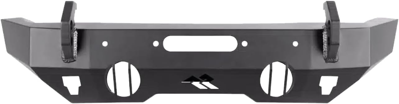Rugged Ridge HD Bumper, Front for Jeep Wrangler/Gladiator | Stubby, Steel, Black | 11540.32 | Fits 2018-2025 Jeep Wrangler JL; 2020-2025 Jeep Gladiator JT