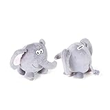 pilas incluidas De.car2-peluche Hucha con hacia, Color Gris, 25157 