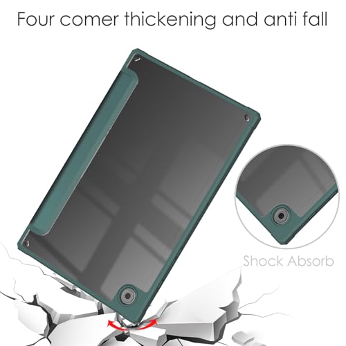 Étui de protection pour Samsung Tab A8 10.5, coque fine transparente vert foncé