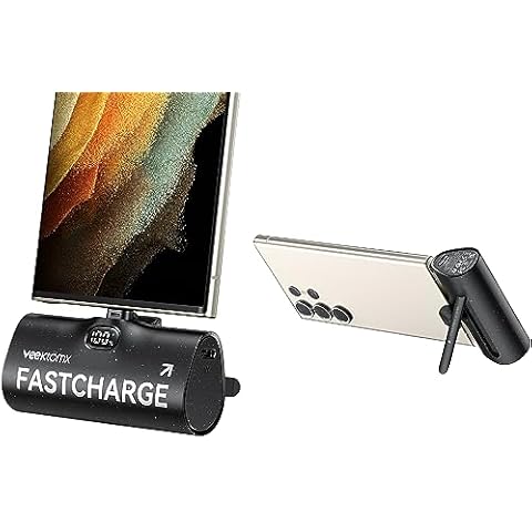 VEEKTOMX Portable Charger for iPhone 16/15, Mini Power Bank with USB C Port 5,000mAh 20W PD Fast Charging, Pocket Phone Charger for iPhone 16/16 Pro/iPhone 15, Samsung Galaxy S22/S23, AirPods Cover