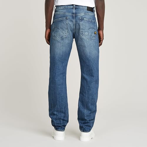 G-STAR Raw - Mens Dakota Regular Straight Jeans, Color Faded Blue Marble, Size: 27W x 32L2