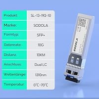Sodola 10GBase-LR SFP+ Transceiver, 10G 1310nm SMF, bis zu 10 km(2 Packs) – Ansicht 6