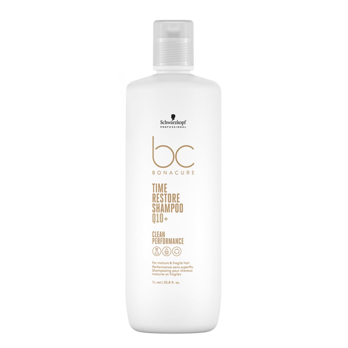 Schwarzkopf BC Bonacure Time Restore Micellar Shampoo Q10+, 33.8 Ounce | 1L