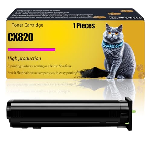 CX820 Compatible for Lexmark Toner Cartridge 72K20K0 72K20C0 72K20M0 72K20Y0 CX820 Printers, High Yield Alternatives Reliable Printing (Magenta)