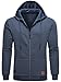 Tyhengta Herrenjacke mit Kapuze Sweatshirt Pullover Sports Kapuzenpullover Casual Kapuzenjacke Workout Hoodie Pullover Grau Blau, XL