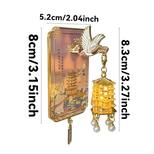 Imán decorativo torre Yellow Crane azul miniatura 6