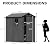 Devoko 4x6 FT Plastic Outdoor Storage Shed with Floor, Waterproof Resin Tool Shed with Lockable Door & Window, All-Weather Garden Shed for Backyard Patio Lawn, Dark Gray