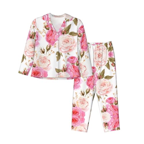 Pyjama 2 pièces floral rose pour une sensation de douceur infinie