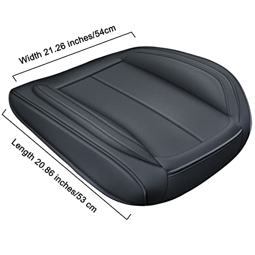 Premium Car Seat Cover Protector Accessories 2 Piece Front Napa Leather Automotive Vehicles Universal Fit Cushion Cars Sedan Coupe Suv Pick-Up Truck Padded Auto Interior Décor (Gray) #TOP1