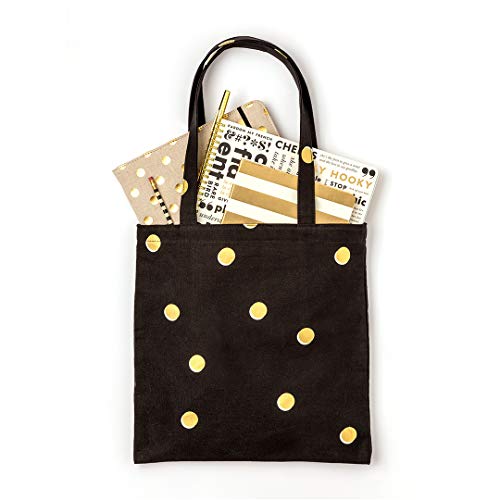 Image of kate spade new york Canvas Tote Bag for Women, Cute Tote Bag for Teacher, Canvas Beach Bag, Book Tote with Pocket