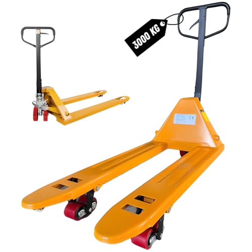 Transpallet manuale Birullo, portata 3000 kg, 4 rulli in poliuretano