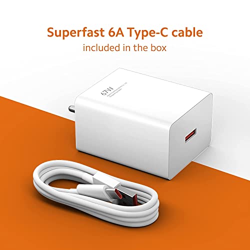 Image of Original 67W Mi Sonic Charge Combo |Mi /Xiaomi /Redmi Charger|Superfast 6A Type C Included| Laptops, Tablets & Mobile Charger|(Adapter + USB to Type C Cable)