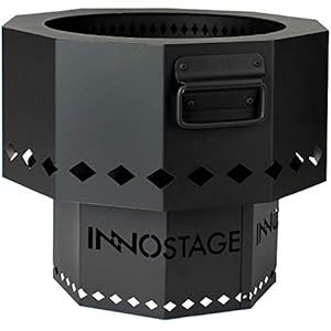 Rookloze vuurkomput voor buiten houtpelletbrandende vonk met draagbare draagtas, vuurpitgrill van Fi kachel voor…