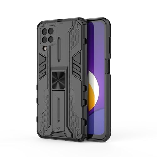 Coque Samsung M12 antichoc béquille invisible et bague magnétique fine