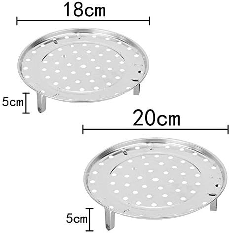 2Pcs Steaming Rack with Removable Legs Steaming Stand for Pots Pans Crock Pots with Supporting Feet Steam Holder Stainless Stainless Steel Chinese Steaming Rack