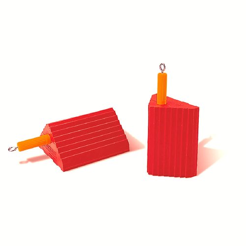 Roadblock UC1400-4.5 Impact-Absorbing Urethane Industrial Wheel Chock, Orange, 4.5 lbs , 10" Length