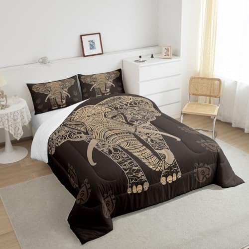 Image of Feelyou Ethnic Elephant Wild Comforter Set Full Size Girls Boys Kids