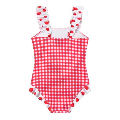 Image of LIZENS Girls One Piece Swimsuit Ruffles Bathing Suit for Kids 2-12T