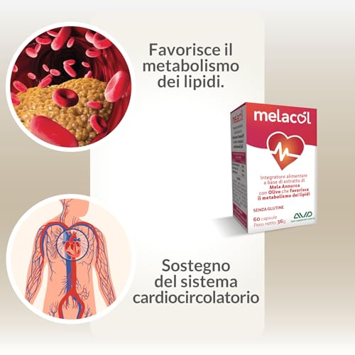 MELACOL Integratore alimentare per il Benessere Lipidico con Mela Annurca e Olivo, Prodotto in Italia da A.V.D. Reform - 2