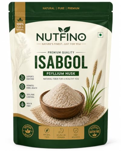 Image of Husk, 1kg (Sat-Isabgol) | Nutfino Psyllium Husk, 1kg (Sat-Isabgol)100% Natural Soluble Fiber Supplement Supports Gut Health & Regular Bowel Movements