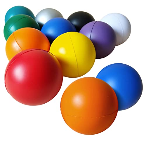 edcb Bolas De Espuma Suave De Esponja, Juega Pelotas para Sólidos, Paquete de 12 minipelotas de Juego Ligeras para Juguetes de Interior Seguros, Divertidos, Colores Surtidos Vibrantes, Recuerdos Cover
