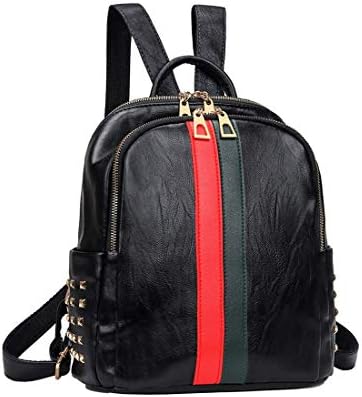 Mynos Fashion Backpack Bag Purse For Women Leather Mini Rucksack Zipper Travel Daypack Ladies Shoulder Bag Tote (A-Small Black)