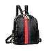 Mynos Backpack Bag Women Mini Rucksack Travel Daypack Backpack Leather Bag Ladies Purse And Handbags (A-Small Black)