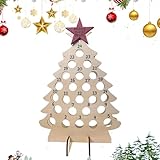 Générique Flaschenhalter | Countdown-Kalender in Form eines Weihnachtsbaums | Weinflaschenhalter | für Halloween Thanksgiving Ostern Saisonfeste Jugendliche Erwachsene