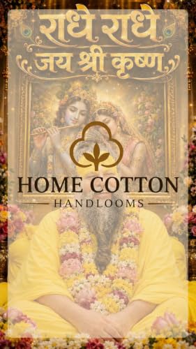 Image of Radhe Radhe Jai Shri Krishna Eyelet Curtain| 6Ft 1pc| Temple Home Decor