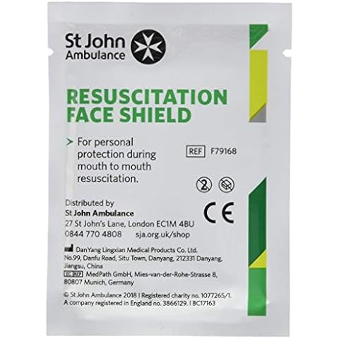 St John Ambulance Face Shield with Breathing Filter Cover
