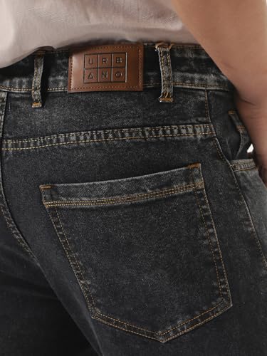 Image of Urbano Fashion Men's Slim Fit Washed Denim Jeans Stretchable
