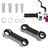 QWORK Motorcycle Mirror Extenders, Aluminum Alloy Adapter, 3.15' Total Extension, Compatible with M10/M...