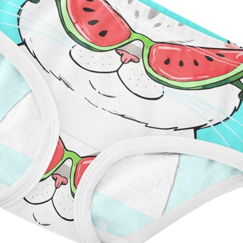 Pattern Girls Underwear Toddlers 2t Cotton Little Girl Panties Cute White Cat Blue Kids Undies Briefs4