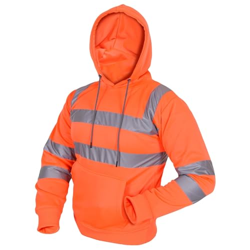 Sudadera de alta visibilidad naranja XXL reflectante para ropa de trabajo segura 3