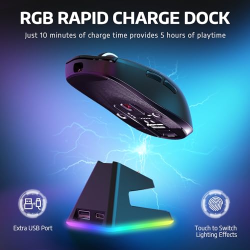 Ratón MANBASNAKE X6 ergonómico para gaming y PC 3