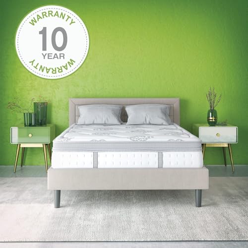 Image of Classic Brands Decker Cool Gel Memory Foam and Innerspring Hybrid 10-Inch Mattress, Mattress in a Box, Full