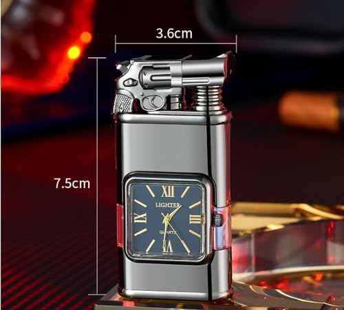Encendedor Vintage Reloj Jet Flame Recargable miniatura 7