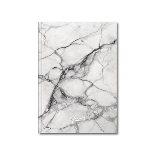 Imborrable Mármol Blanco - Cuaderno de notas con malla de puntos, 144 páginas, A5, 14.8 x 21 cm