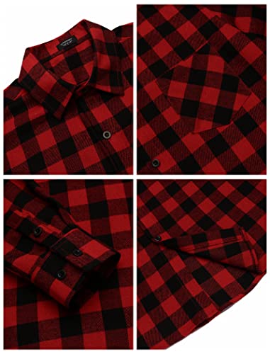 Coofandy Men Business Dress Shirt Check Shirt Casual Button-Down Shirts #TOP4